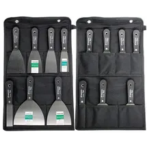 luxuskollektion Spachtelset 7-teilig rostfreie Klingen schwarze Tasche