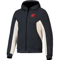 Alpinestars Honda Chrome V3 Sport Hoodie, Textiljacke - Dunkelgrau/Weiß