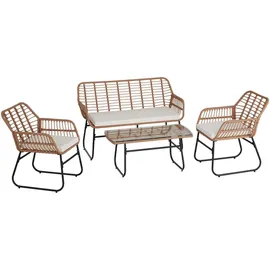 Tectake Molfetta XL Set 4-tlg. Beige