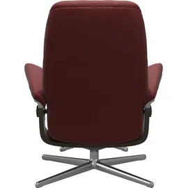 Stressless Relaxsessel STRESSLESS "Consul", rot (cherry paloma), B:78cm H:97cm T:70cm, Leder PALOMA: PALOMA ist ein durchgefärbtes Semianilin-Möbelleder mit natürlicher Narbung., Sessel, Relaxsessel, mit Cross Base, Größe S, M & L, Holzakzent Wenge