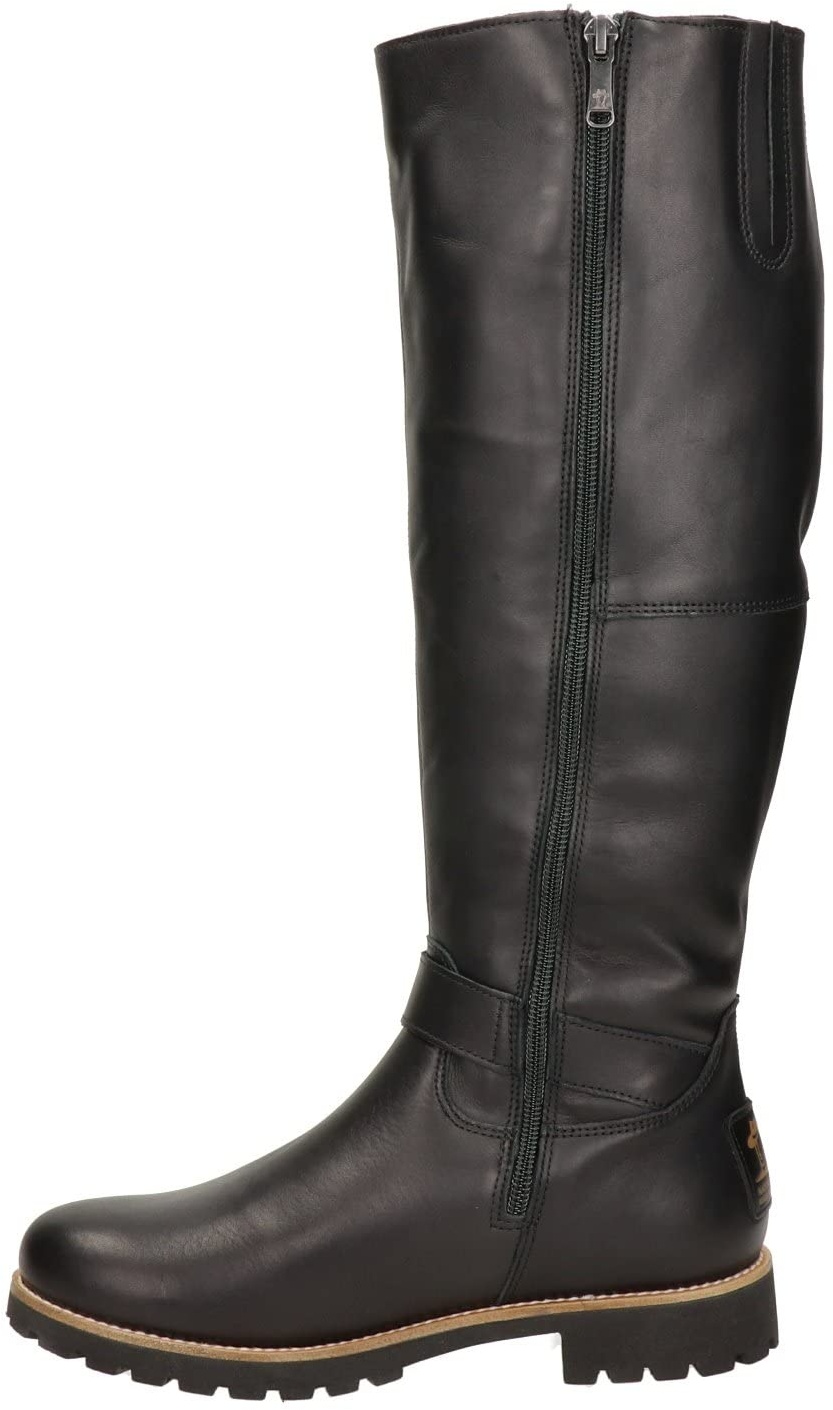 Panama Jack Damen Klassische Stiefel Amberes Igloo Trav, Frauen Stiefel,Lammfell,Reißverschluss,Lady,Ladies,Boots,Winterschuhe,Schwarz,37 EU / 4 UK - 37 EU