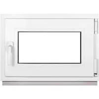 Framex Kellerfenster Weiß BxH 60x40cm (600x400mm) 2fach (32mm) Dreh Kipp DIN Rechts - Weiß