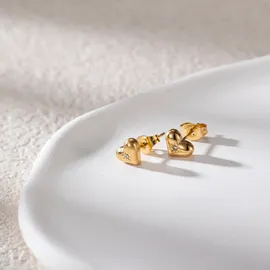 FIRETTI Ohrstecker Herz Edelstahl mit Zirkonia 375 2013796
