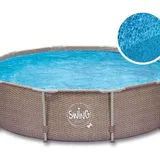 Swing Wicker Active Frame Pool 3,66x0,91m, Wicker Design | Schwimmbecken | Aufstellbecken | Schneller Aufbau | Langlebig | Swimmingpool | Robust