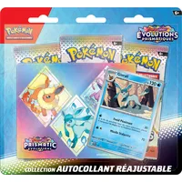 Pokémon TCG Sammelkartenspiel: Scharlach und Violett, anpassbare Aufkleber-Kollektion, Prismatische Entwicklungen, Glaziola (1 glänzende Promokarte und 3 Booster)