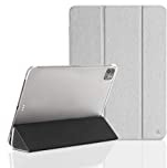 Hama Hülle für iPad Pro 2020 11 Zoll (aufklappbares Case für Apple Tablet, Schutz-Hülle mit Standfunktion, transparente Rückseite, magnetisches Cover mit Auto Wake/Sleep Funktion) silber