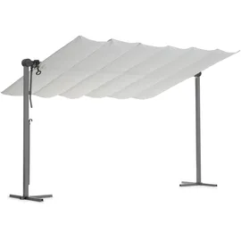 LECO Standmarkise Waved 400 x 250 cm grau