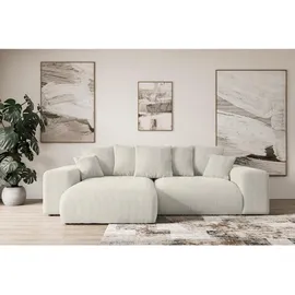 altdecor Ecksofa Cord 4-Sitzer Creme