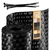 Kadax Sichtschutzstreifen 19 x 255 cm Schwarz Kunststoff