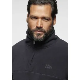 MAN'S WORLD Fleecepullover MAN'S WORLD, Herren, Gr. 3XL (64/66), blau (marine), Obermaterial: 100% Polyester, normal, Rippbündchen, Sweatshirts Fleecepullover, für die Übergangszeit aus Fleece, schnelltrocknend, Topseller