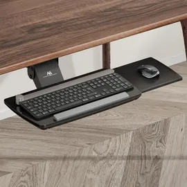 Maclean Brackets Tastaturablage Untertisch Höhenverstellbar Schwarz