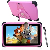 weelikeit Kinder Tablet 8 Zoll Android, 2GB RAM 32GB ROM Tablet für Kinder mit Vorinstalliertes iwawa, stoßfeste Hülle, WLAN, Bluetooth, Kindersicherung, Doppelte Kamera, Lernspiele (Rosa)