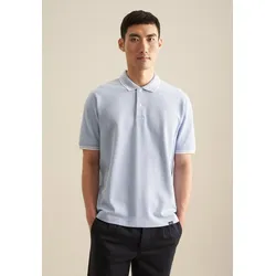 T-Shirt SEIDENSTICKER "Regular", Herren, Gr. XL, blau (hellblau), 100% Baumwolle, gestreift, Kurzarm, Shirts, Kurzarm Kragen Streifen platziert