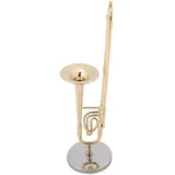 Mini Posaune Spielzeug, 15 cm Kupfer vergoldet Western Musikinstrument Posaune Modell, Weihnachten Kinder Erwachsene Geschenk, Weihnachtsschmuck