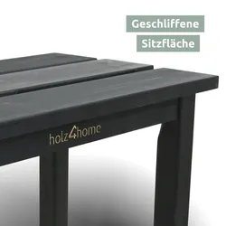 holz4home® Gartenbank aus Tannenholz   Schwarz