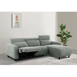 Home Affaire »SKAANE in Cord, L-Form, 274 cm, manuelle u. elektrische Relaxfunktion,« rundes Design, Kopfteilverstellung, Federkernpolsterung