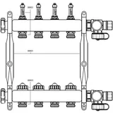 Viessmann Edelstahl Heizkreisverteiler mit Volumenstromanzeige für 3 Heizkreise - 7568312