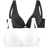 PETITE FLEUR Bügel-BH Damen schwarz+weiß Gr.100B