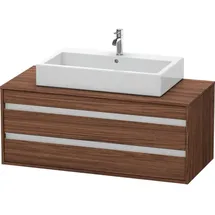 Duravit Ketho Waschtischunterbau wandhängend KT6656 1200 x 42,6 x 55 cm, nussbaum dunkel,