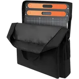 Faltbare Solarmodul-Aufbewahrungstasche, 600D Oxford wasserdichte Solarmodul-Tasche mit Schultergurt und Reißverschluss, leicht zu tragen, kompatibel mit Jackery Solar Saga 100W 100X 200W für Outdoor