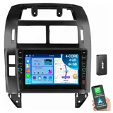 ESSGOO Für VW Polo 9N 2001-2009 CarPlay Android 15 Navi RDS Autoradio (RDS, Digitalradio (DAB), FM, AM, Carplay Android Auto Bluetooth EQ USB Navi WIFI) schwarz