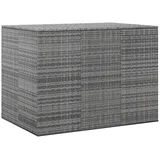 vidaXL Garten-Kissenbox PE Rattan 145x100x103 cm Grau