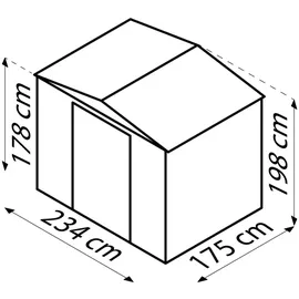 Globel Dream 86 2,34 x 1,75 m anthrazit