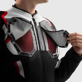 Rebelhorn Borg 2 Motorradjacke Schwarz/Grau/Rot L