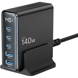 TECH-PROTECT Gan Charger (140 W), USB Ladegerät, Schwarz
