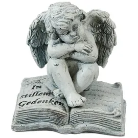 Hti-Living Mini Grabengel, grau mit Spruch