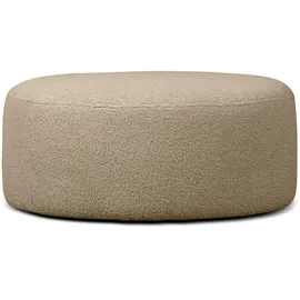 Konsimo Sitzhocker Raggi Textil 80 x 36 x 80 cm Beige