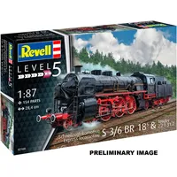 REVELL 62168 Model Set Schnellzuglokomotive S3/6 BR18mit Tender