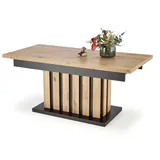 Couchtisch Baretti Esstisch höhenverstellbar ausziehbar Eiche Artisan schwarz