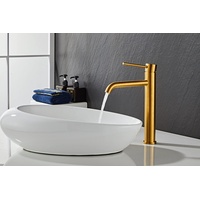 AIYA Bath Design Wasserhahn aus Edelstahl | Messing, Hoch | Zeitloses und modernes Design aus Dänemark | Einhandmischer-Wasserhahn fürs Bad | Waschtischarmatur | Hohe Qualität und Haltbarkeit