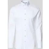 OLYMP No. Six Slim Fit Businesshemd mit Kentkragen, Weiss, 42