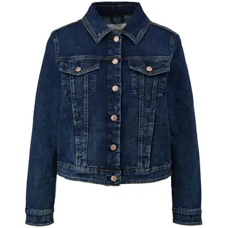 S.Oliver Klassische Jeansjacke mit Knopfleiste, Dunkelblau, 34