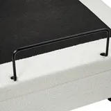 Beliani Verstellbares Bett ohne Kopfteil Bouclé DUKE 90 x 200 cm Cremeweiß