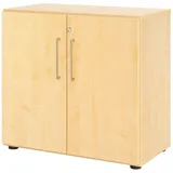 bümö Aktenschrank 80x74,8x42 cm Weiß/Eiche