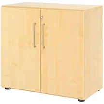 bümö Aktenschrank 80x74,8x42 cm Weiß/Eiche