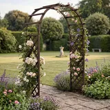Mendler Rosenbogen HWC-Q20 210 x 126 x 60 cm Dunkelbraun