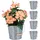 Relaxdays Zinktopf 5er Set Pflanzgefäße 2,6 l
