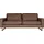 Home Affaire 3-Sitzer HOME AFFAIRE "Pinto, 206 cm, Cord, Chenille, Lederoptik", braun, B:206cm H:85cm T:97cm, Kunstleder (65% Polyester, 35% Lederfasern);Cord (92% Polyester, 8% Polyamide), Sofas, mit Keder, schwarze Metallfüße, Wellenunterfederung