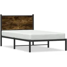 vidaXL Metallbett ohne Matratze Räuchereiche 140x200 cm
