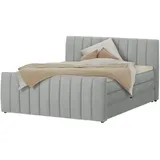 Switch Boxspringbett mit Bettkasten Carina ¦ grau ¦ Maße (cm): B: 191 H: 112