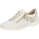 REMONTE Damen R3411 Sneaker, Offwhite/Muschel/Gold/Offwhite / 80, 39 EU - 39 EU