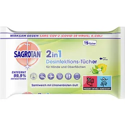 SAGROTAN® Desinfektionstücher 2in1 1-lagig weiß, 1 St.