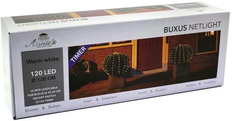 Buchsbaumnetz 120LED D120cm warm weiß