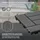 ECD Germany 11x WPC Terrassenfliesen Balkonfliese Klickfliese Mosaik 30x30cm Anthrazit 1m2