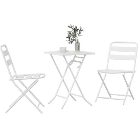 vidaXL Bistroset 3-tlg. Weiß