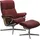Stressless Relaxsessel STRESSLESS "Mayfair", rot (cherry paloma), B:79cm H:102cm T:73cm, Leder PALOMA: PALOMA ist ein durchgefärbtes Semianilin-Möbelleder mit natürlicher Narbung., Sessel, Relaxsessel, mit Hocker, mit Cross Base, Größe S, M & L, Holzakzent Eiche